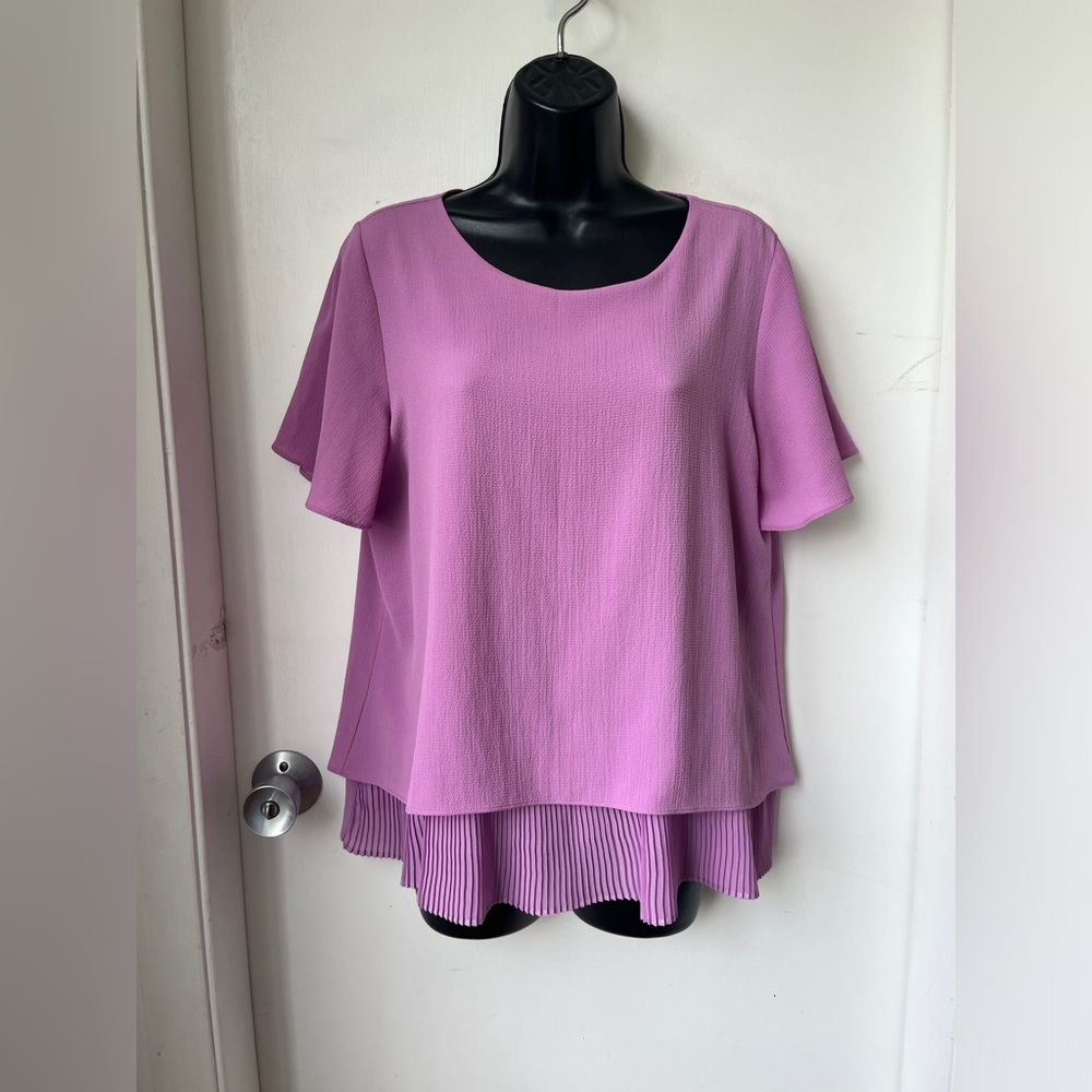 The limited purple lined pleated Blouse size M